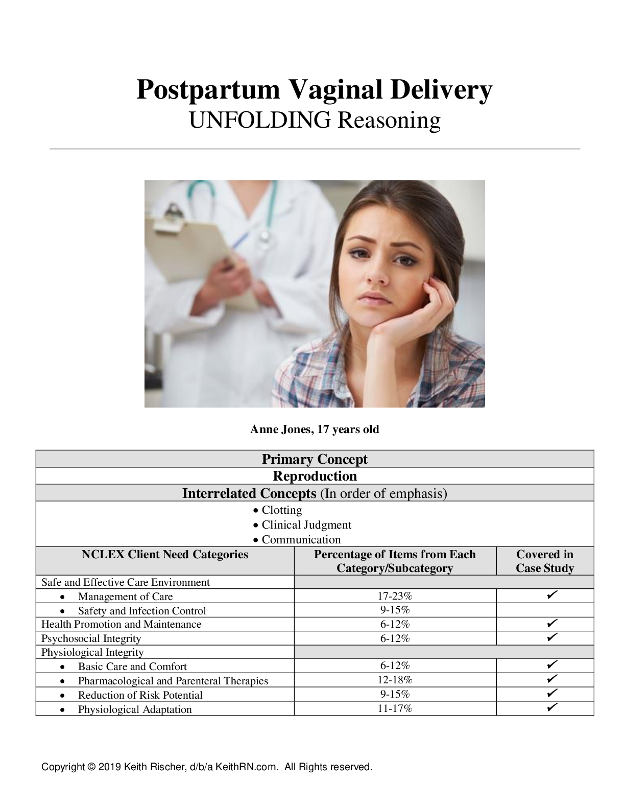 Preview image for POSTPARTUM VAGINAL DELIVERY UNFOLDING CLINICAL REASONING CASE STUDY